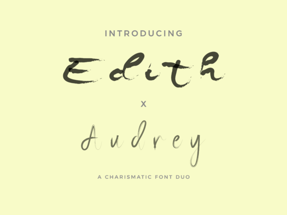 Edith X Audrey Duo: A Script Font for Editorial Elegance
