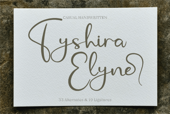 Enhance Your Brand with Tyshira Elyne Script Font