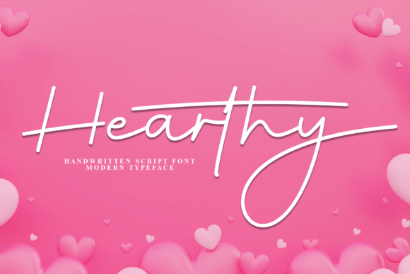 Hearthy: A Script Font for Crafting with Grace