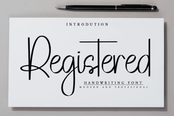 Registered: A Gentle Script Font for Editorial Design
