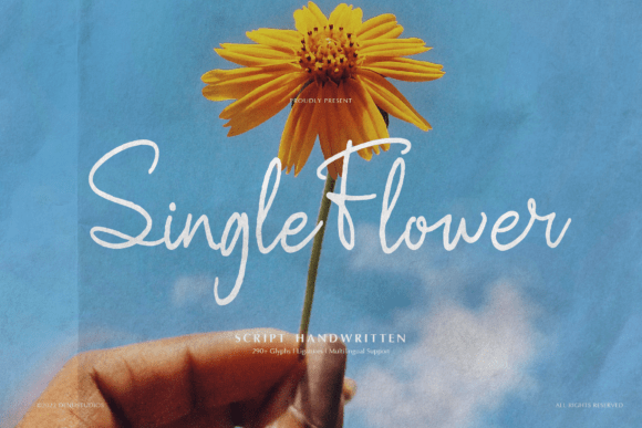 Single Flower: A Script Font for Elegant Editorial Design